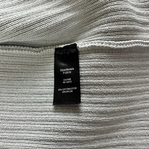 Spanner Sport Knit Jacket Women Size Small Ribbed Gray Asymmetrical Zip Sweater - Picture 11 of 13